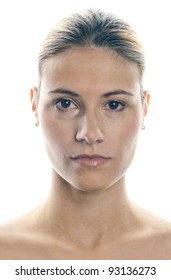 attractive woman natural un retouched face portrait
