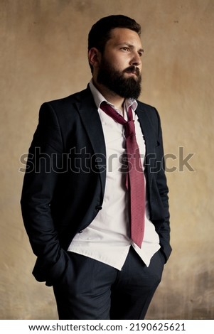 Similar – bearded guy in a retro jacket