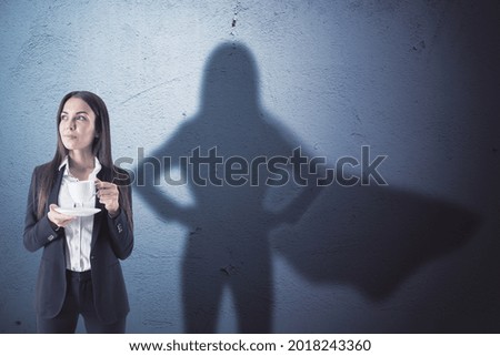 Similar – Image, Stock Photo Shadow of a woman on the white sand