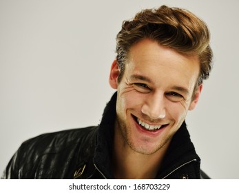 Attractive Young Guy Posing Studio Stock Photo (Edit Now) 168703301