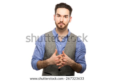 Attractive young guy posing in studio