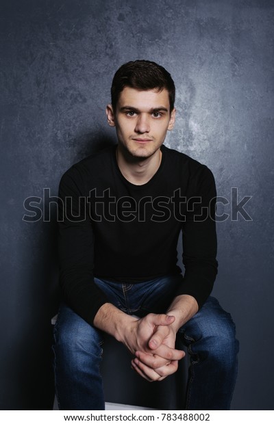 Attractive Young Guy Short Hair Clean People Stock Image