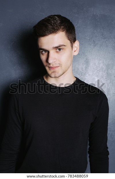 Attractive Young Guy Short Hair Clean People Stock Image