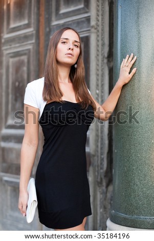 Similar – Woman in white dress