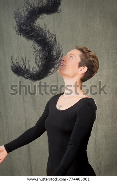 Attractive Young Woman Dancer Short Hair Stock Photo Edit Now