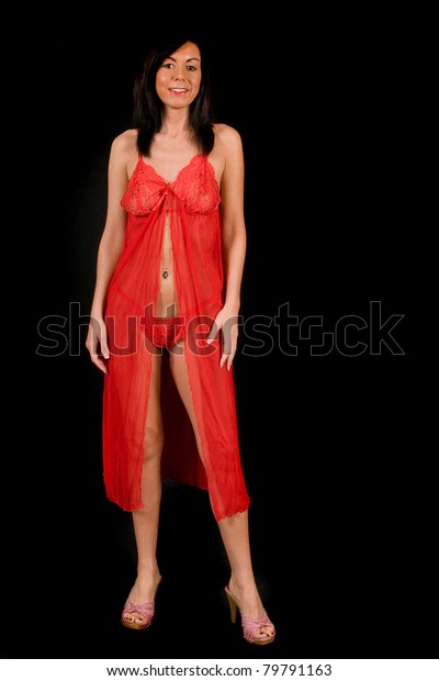 Attractive Young Woman Poses Red Negligee Stock Photo Edit Now 79791163 https www shutterstock com image photo attractive young woman poses red negligee 79791163