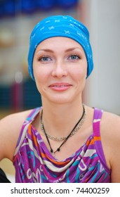 Attractive Young Woman Wearing Bandana