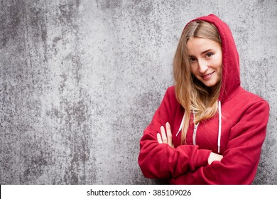 woman wearing hoodie