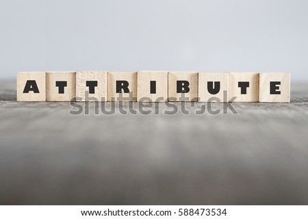 ATTRIBUTE word made with building blocks