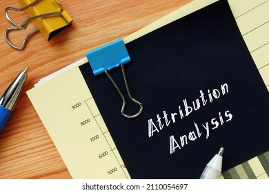  Attribution Analysis sign on the sheet. - Shutterstock ID 2110054697