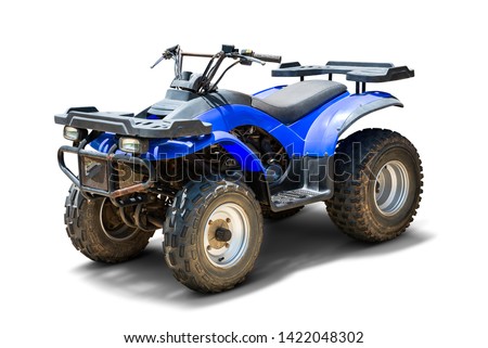 ATV Quad bike, All-Terrain vehicle, isolated on white background with clipping path