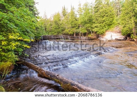 Au Train Falls in the Upper Peninsula of Alger County, Michigan