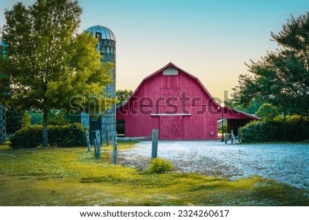 Auburn Alabama Red Barn Background
