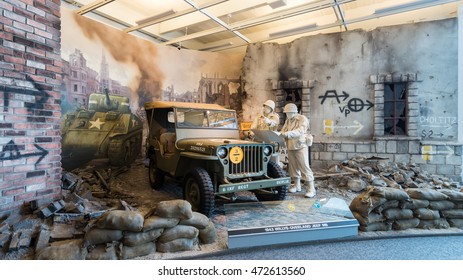 AUBURN HILLS, MI/USA - AUGUST 19, 2016: A 1943 Willys-Overland Jeep At The Walter P. Chrysler Museum.