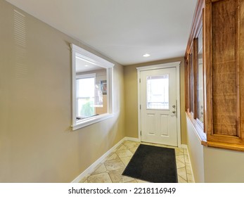 Auburn, WA, USA - Oct. 12, 2022: Commercial Office Building Interior Entrance