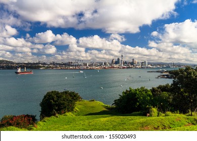 Auckland CBD And Waitemata Harbour From Devonport, New Zealand