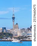 Auckland City from Okahu Bay Beach, Mission Bay Auckland, New Zealand During Morning Time