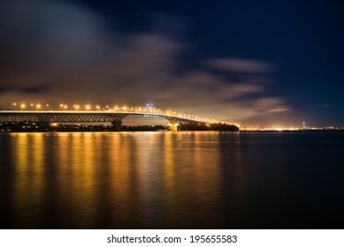 Auckland Harbour Bridge At Night 