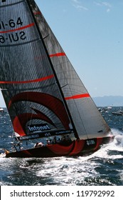 AUCKLAND - MARCH 1 2003:Team Alinghi Yacht Winning The Americas Cup Of 2003 In Auckland New Zealand.It Was Contested Between Team NZ And The Winner Of The 2003 Louis Vuitton Cup Alinghi. 