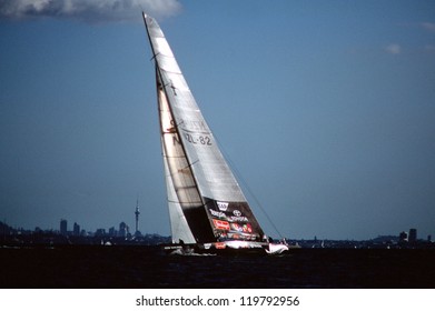 AUCKLAND - MARCH 1:Team NZ Sails It Yacht During The Americas Cup Of 2003 On March 01 2003 In Auckland New Zealand.It Was Contested Between Team NZ And The Winner Of The 2003 Louis Vuitton Cup Alinghi