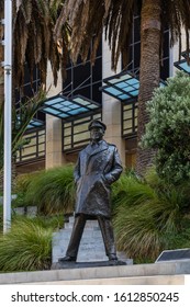 Auckland, New Zealand - 1 January 2020: Monument To Lord Freyberg (1889-1963) At Freyberg Square. He Was The Commander Of The 2nd New Zealand Division In WWII And After Governor-General Of New Zealand