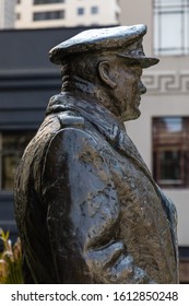 Auckland, New Zealand - 1 January 2020: Monument To Lord Freyberg (1889-1963) At Freyberg Square. He Was The Commander Of The 2nd New Zealand Division In WWII And After Governor-General Of New Zealand