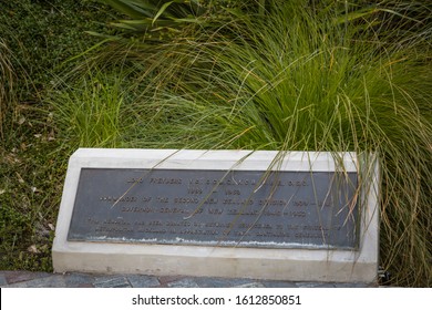 Auckland, New Zealand - 1 January 2020: Plaque At The Monument To Lord Freyberg (1889-1963) At Freyberg Square. He Was The Commander Of The 2nd New Zealand Division And Governor-General Of New Zealand