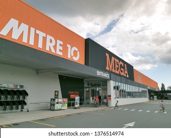 Auckland / New Zealand - April 21 2019: Mitre 10 Hardware Store In Henderson