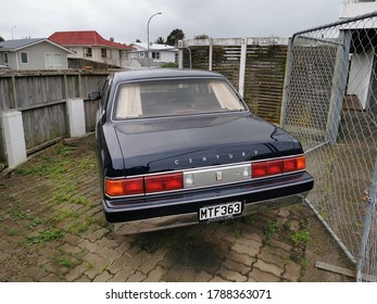 Auckland / New Zealand - August 2 2020: Rear View Of Toyota Century Car Being Repaired In Driveway