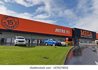 Auckland / New Zealand - August 5 2019: View Of Mitre 10 Hardware Store