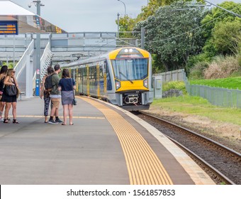 Auckland, New Zealand December 12 2015 Auckland's Orakei Railway Station On The Eastern Line