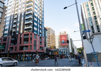 Auckland / New Zealand - December 30, 2019: Buildings In Auckland City