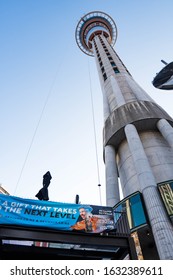 Auckland / New Zealand - December 30, 2019: Sky Tower In Auckland City