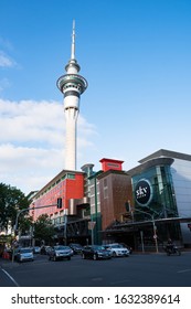 Auckland / New Zealand - December 30, 2019: Sky Tower In Auckland City