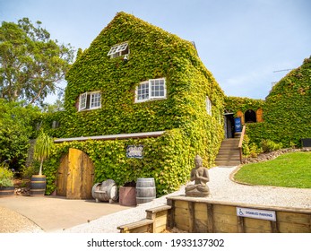 Auckland, New Zealand - Feb 14, 2020: Stonyridge Vineyard Located On Waiheke Island Is The Ideal North Facing Site To Ripen And Produce A World Class Bordeaux Style Red Wine.