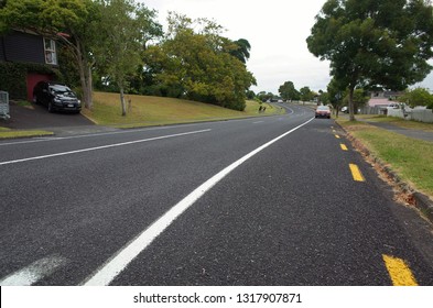 Auckland / New Zealand - February 20 2019: Macleans College Neighborhood, Cloudy Day