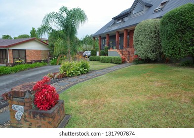 Auckland / New Zealand - February 20 2019: Macleans College Neighborhood, Cloudy Day