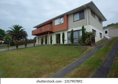 Auckland / New Zealand - February 20 2019: Macleans College Neighborhood, Cloudy Day