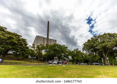 Auckland, New Zealand - January 08, 2020: Auckland City Hospital View From Auckland Domain In New Zealand