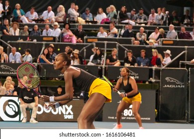 Auckland, New Zealand - January 12 2020: ASB Classic - Women's Doubles Final - Asia Muhammad, Taylor Townsend