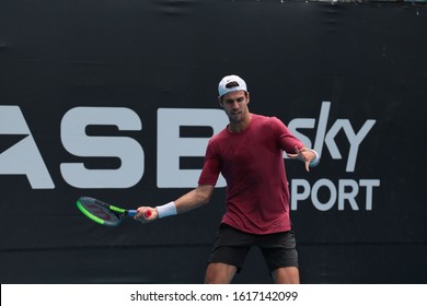 Auckland, New Zealand - January 13 2020: ASB Classic - Men's Tournament - Karen Khachanov - Practice