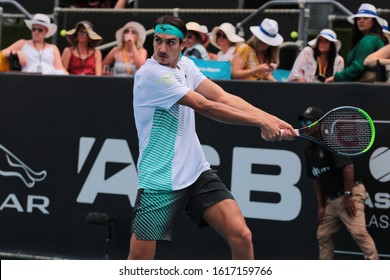 Auckland, New Zealand - January 13 2020: ASB Classic - Men's Tournament - Lorenzo Sonego - Round Of 32