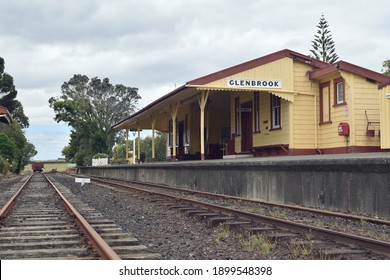 Auckland, New Zealand - January 16, 2021: View Of Glenbrook Vintage Railway Station