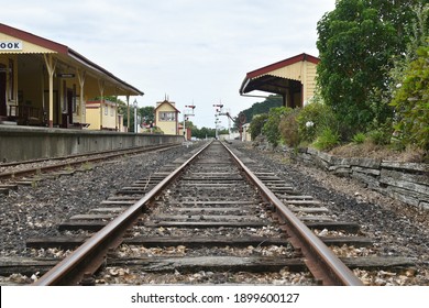 Auckland, New Zealand - January 16, 2021: View Of Glenbrook Vintage Railway Station