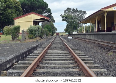 Auckland, New Zealand - January 16, 2021: View Of Glenbrook Vintage Railway Station