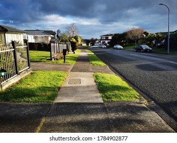 Auckland / New Zealand - July 26 2020: View Down Priestley Drive From Macleans College 