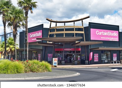 Auckland / New Zealand - March 21 2019: CurtainStudio Sells Ready Made Curtains As Well As Exquisite Custom Made Curtains, Blinds And Accessories 