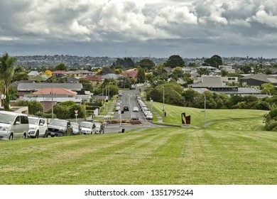 Auckland / New Zealand - March 28 2019: View Of Macleans Park And College