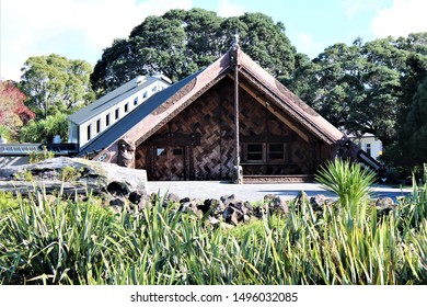 AUCKLAND / NEW ZEALAND - MAY 20, 2018: Maori Culture At Te Noho Kotahitanga Marae On Unitec Campus In Auckland, Aotearoa / New Zealand.