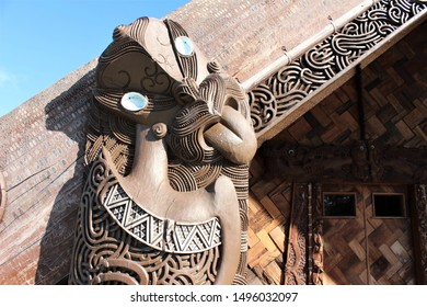 AUCKLAND / NEW ZEALAND - MAY 20, 2018: Maori Culture At Te Noho Kotahitanga Marae On Unitec Campus In Auckland, Aotearoa / New Zealand.